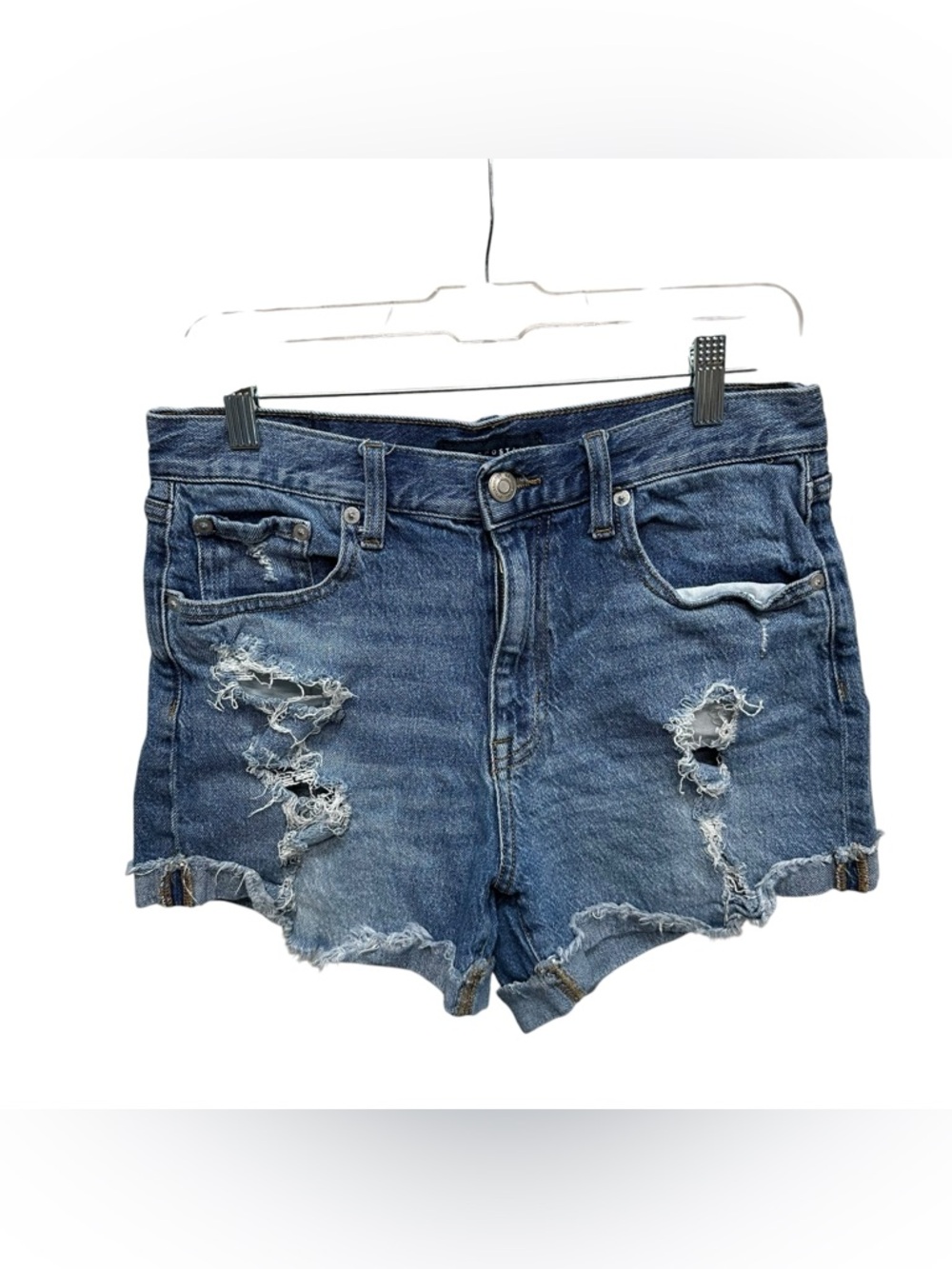 Aeropostale women’s shorts mom short high rise distressed grunge size 8